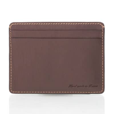 slim card holder brown calf leather goods