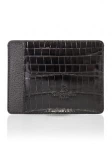 CNI cardholder black shiny alligator