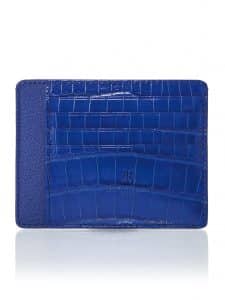 Money Clip Wallet dark blue semi matte alligator - Maison Jean Rousseau