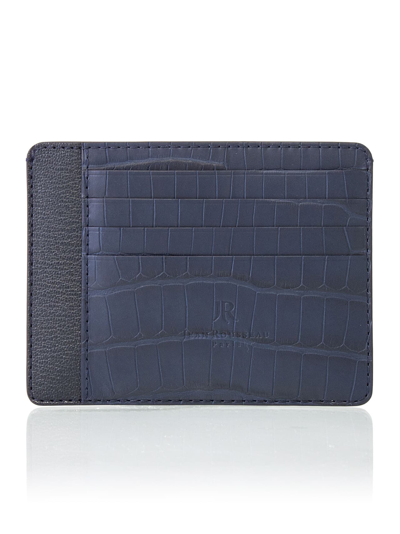 Business Cardholder Dark blue Semi matte Alligator - Maison Jean