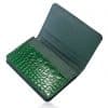 porte carte visite business alligator vert brillant