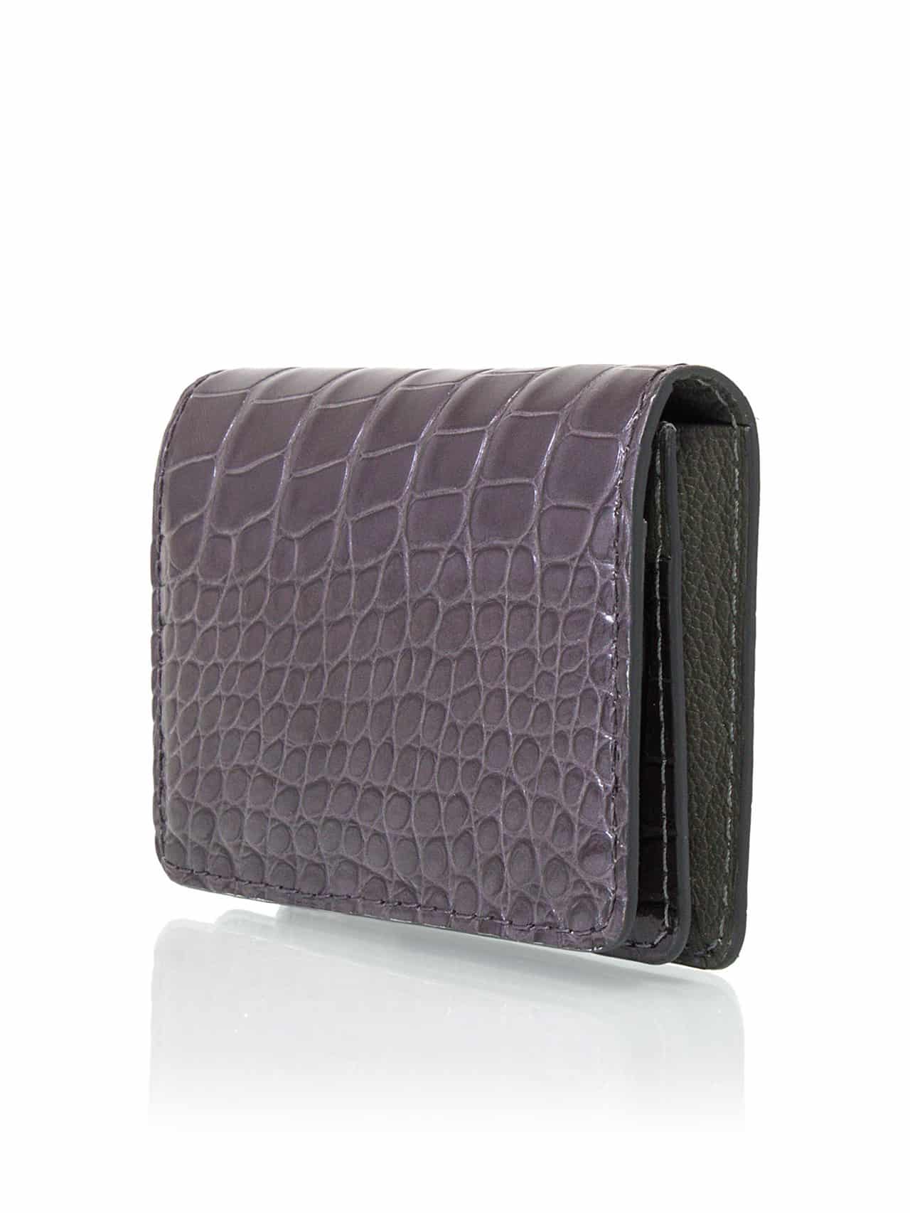 Porte Cartes Double Crocodilien Matte - Wallets and Small Leather
