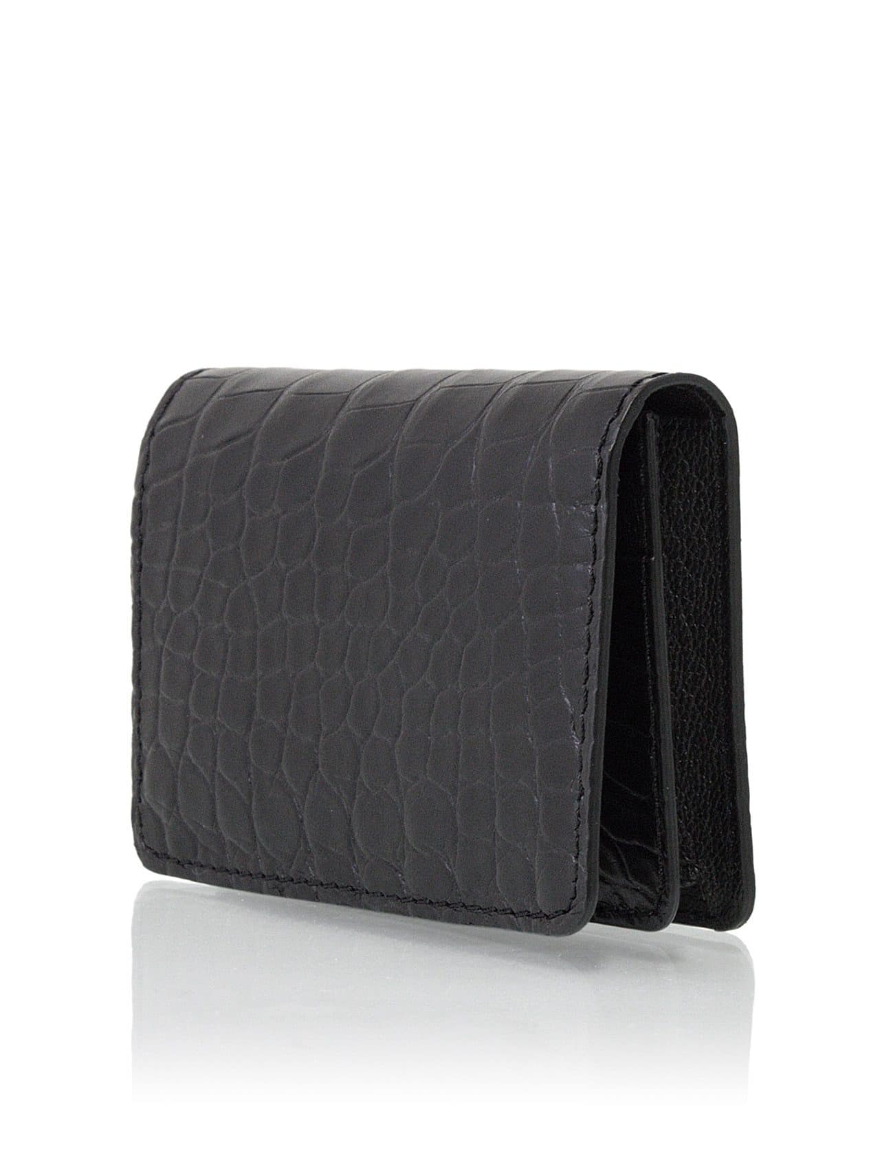 Side Zip Card Holder - Black