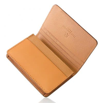 leather goods business cardholder calf beige