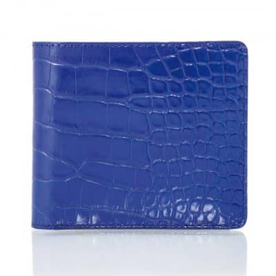 “Pocket” Wallet blue shiny alligator