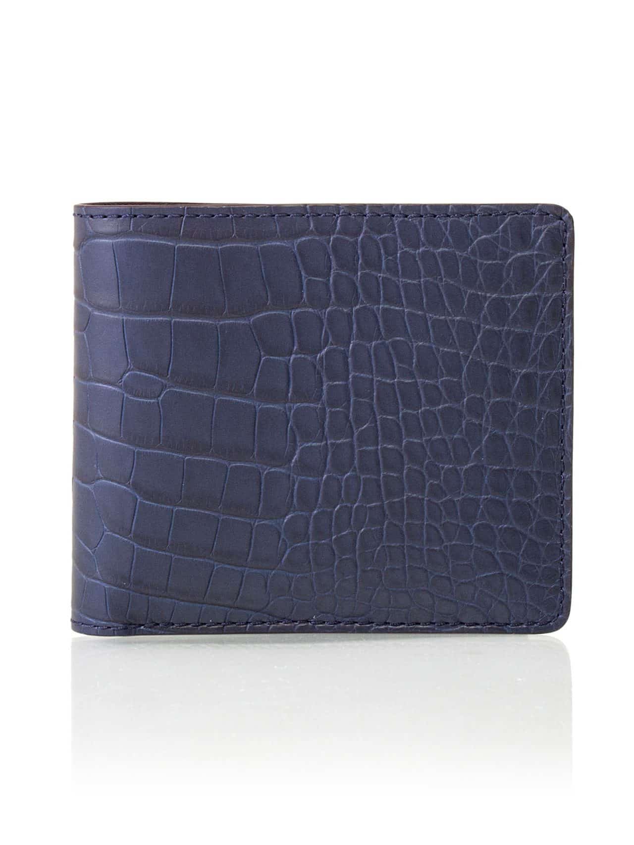 Hipster Wallet alligator semi matte olive - Maison Jean Rousseau