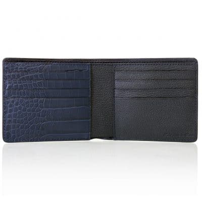 Portefeuille « Pocket » alligator semi-mat bleu foncé