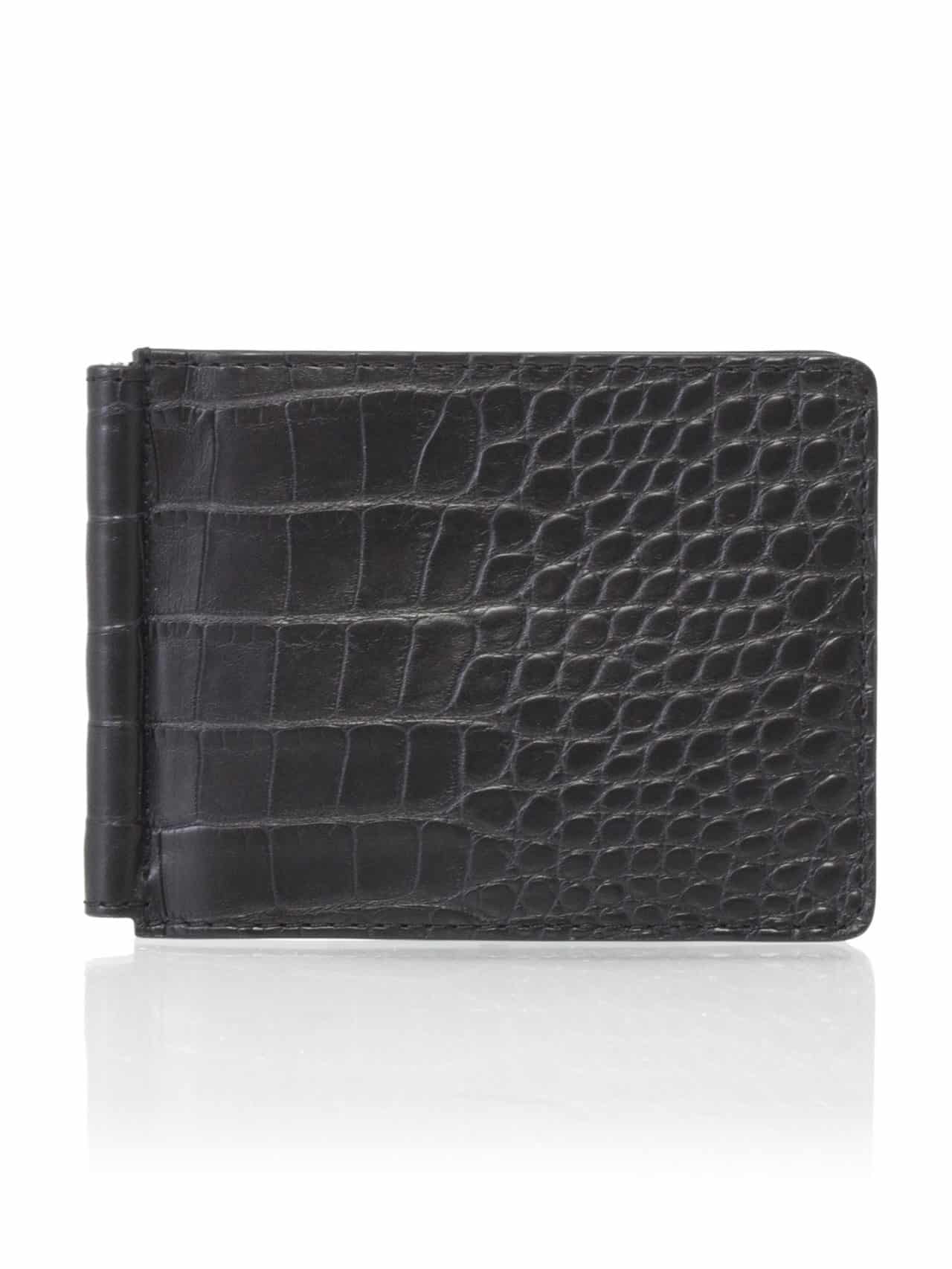 Men's Money Clip Glossy Alligator Wallet, the Most Exlusive Money Clip  Wallet