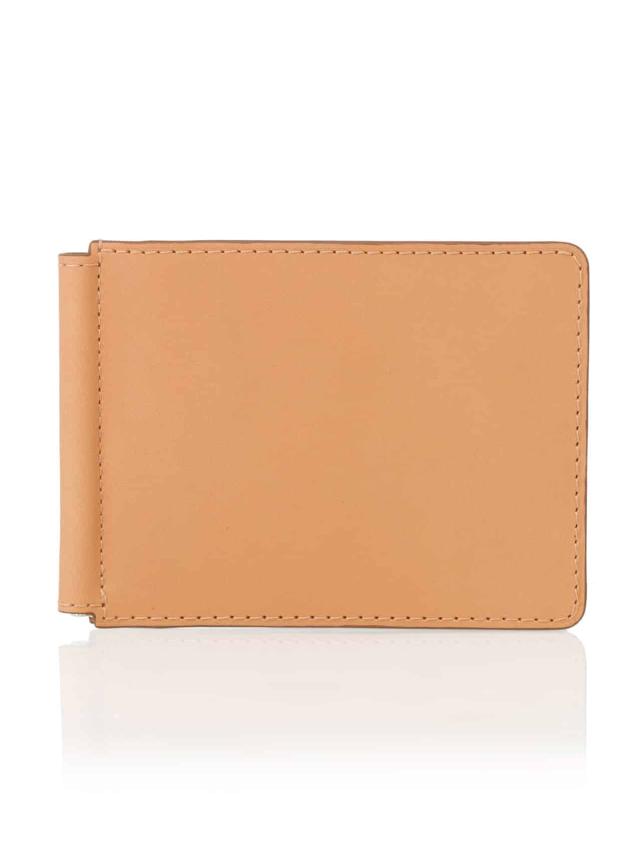 Money Clip Wallet veg tan calf - Maison Jean Rousseau