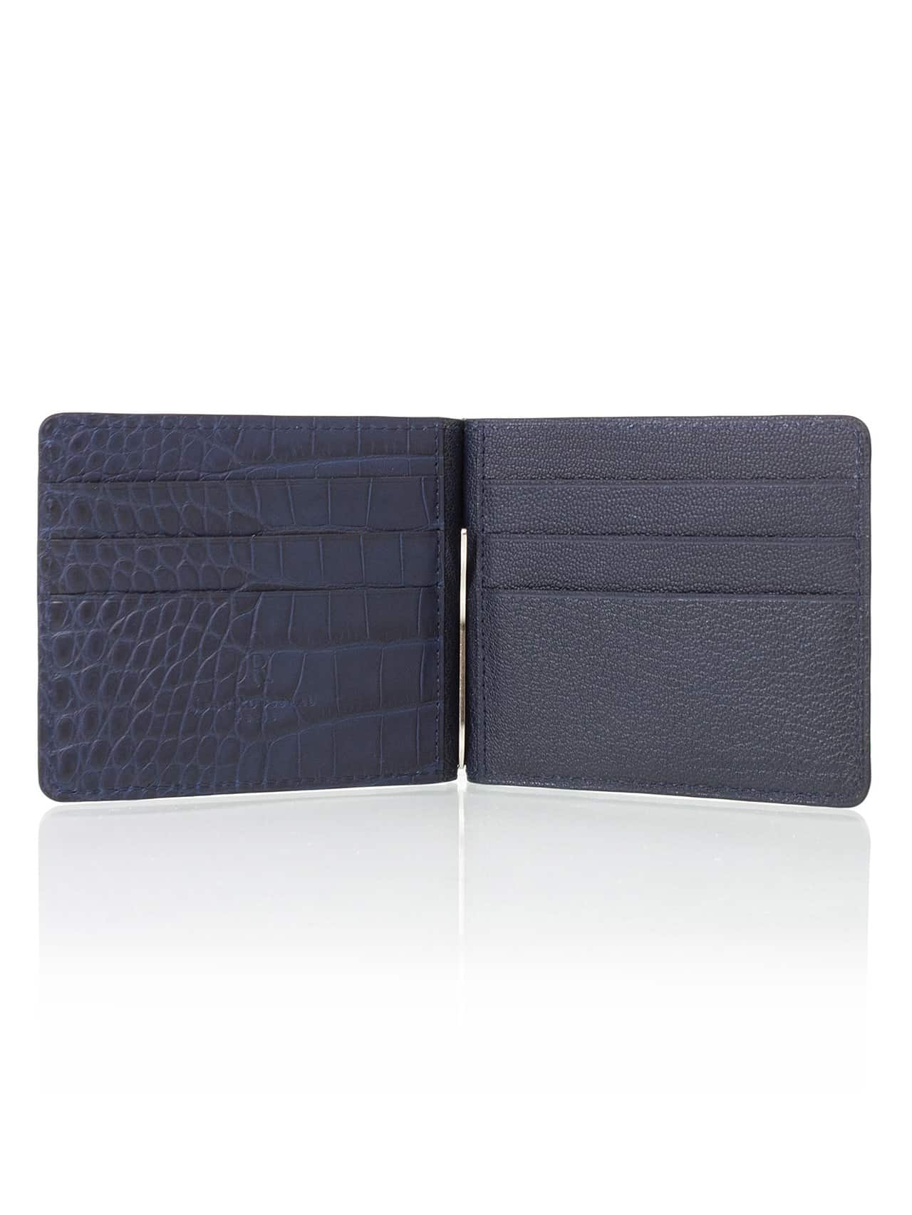 Money Clip Wallet clementine embossed calf - Maison Jean Rousseau