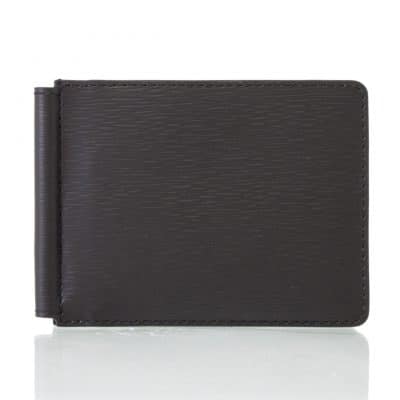 leather goods money clip calf semi matte black