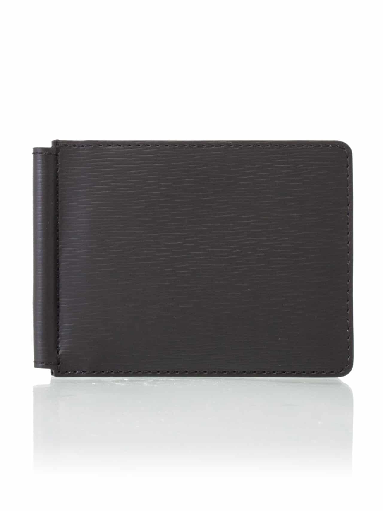 Money Clip Wallet black embossed calf - Maison Jean Rousseau