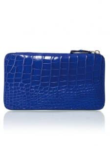 Money Clip Wallet dark blue semi matte alligator - Maison Jean