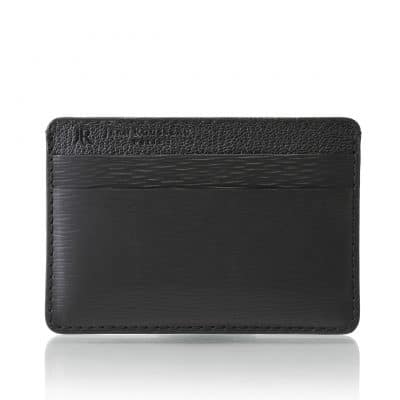 Porte carte cuir homme essentiel noir alligator