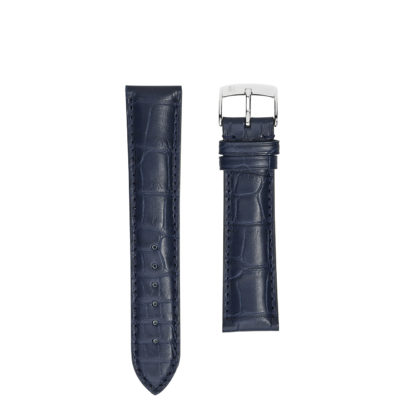 watch strap alligator semi matte blue