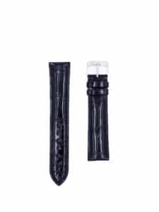 Classic 5.0 watch strap black shiny alligator