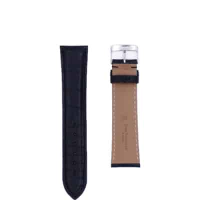 Bracelet de montre cuir noir semi mat