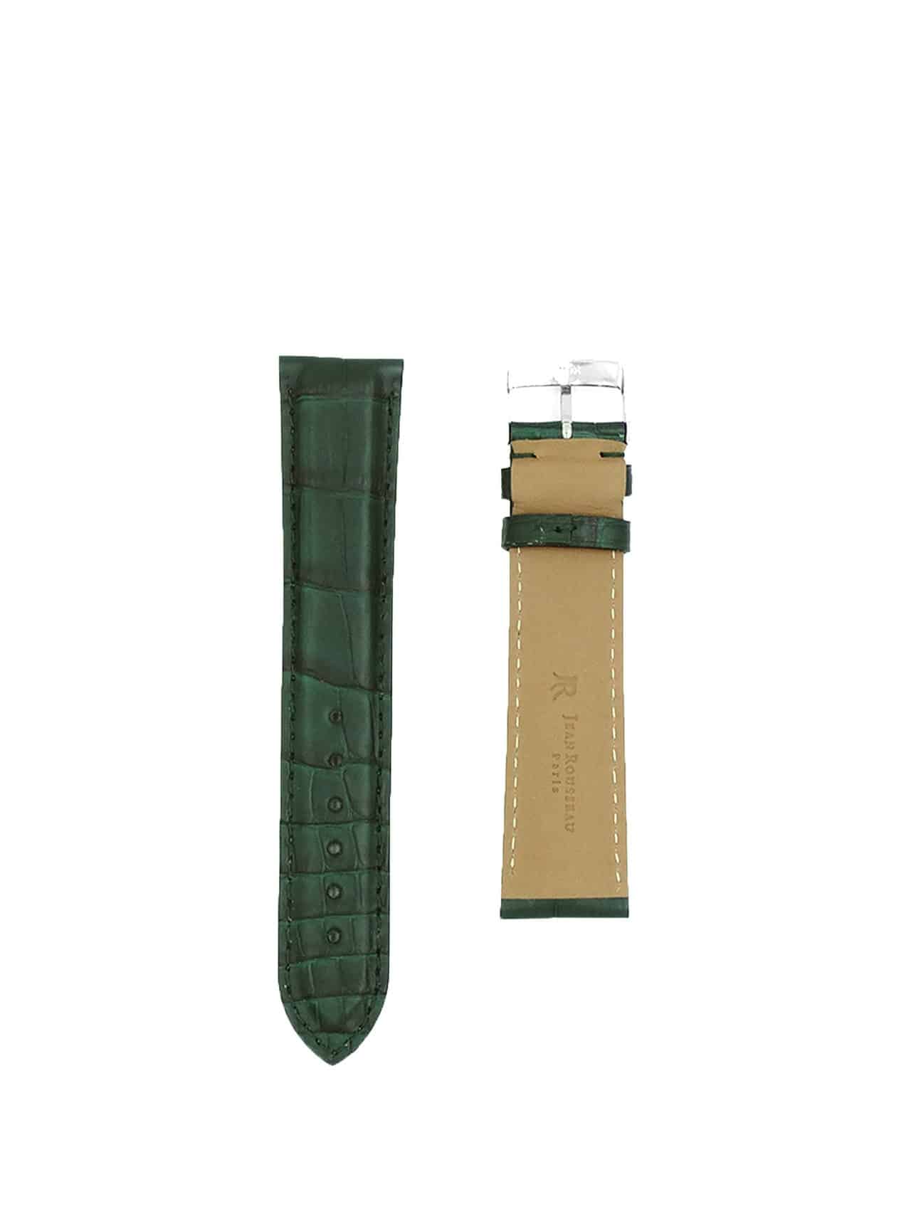 Classic 3.5 watch strap green thuya semi matte alligator - Maison Jean ...