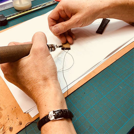 watch band leather 20mm watch strap leather goods tools crafstmanship