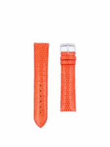Classic 3.5 watch strap orange shiny lizard