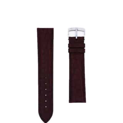 Watch strap leather alligator brown semi matte