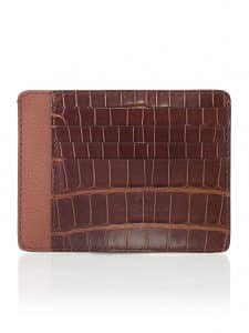 CNI cardholder golden brown alligator