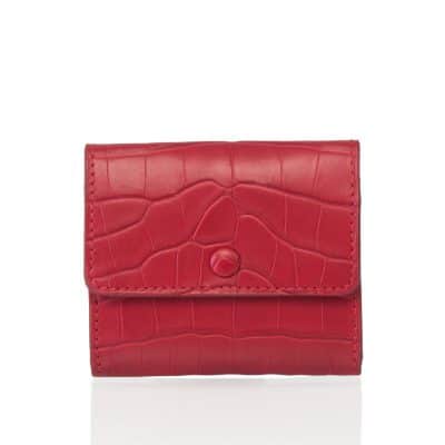 coin purse alligator women red leather goods