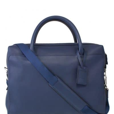 leather goods business bag calf blue