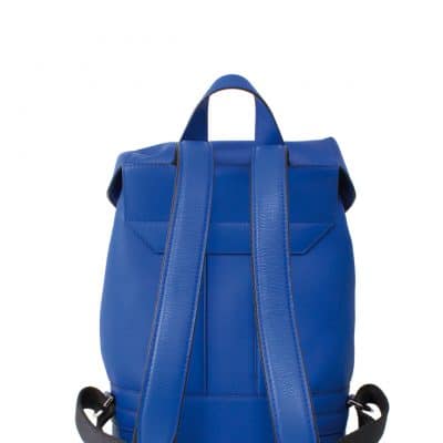 Sac à dos femme cuir veau bleu