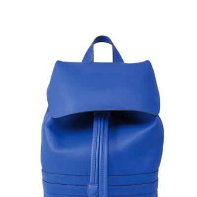 Sac à dos femme cuir veau bleu