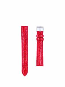 Classic 3.5 watch strap red shiny alligator - round scales