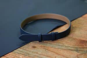 watch strap leather blue calf thin