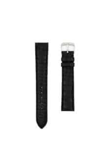 Classic 3.5 watch strap black semi matte alligator - round scales