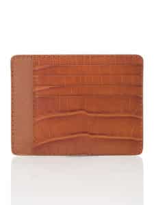 CNI cardholder fauve semi matte alligator