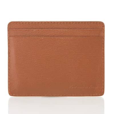 alligator card holder leather goods calf brown