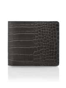 "Pocket" Wallet black semi matte alligator