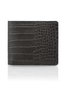 Portefeuille "Pocket" alligator semi-mat noir