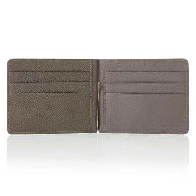 Money clip wallet khaki calf