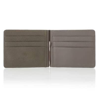 money clip leather goods calf grey