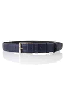 Classic belt blue semi matte alligator