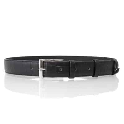 Classic belt black semi matte alligator