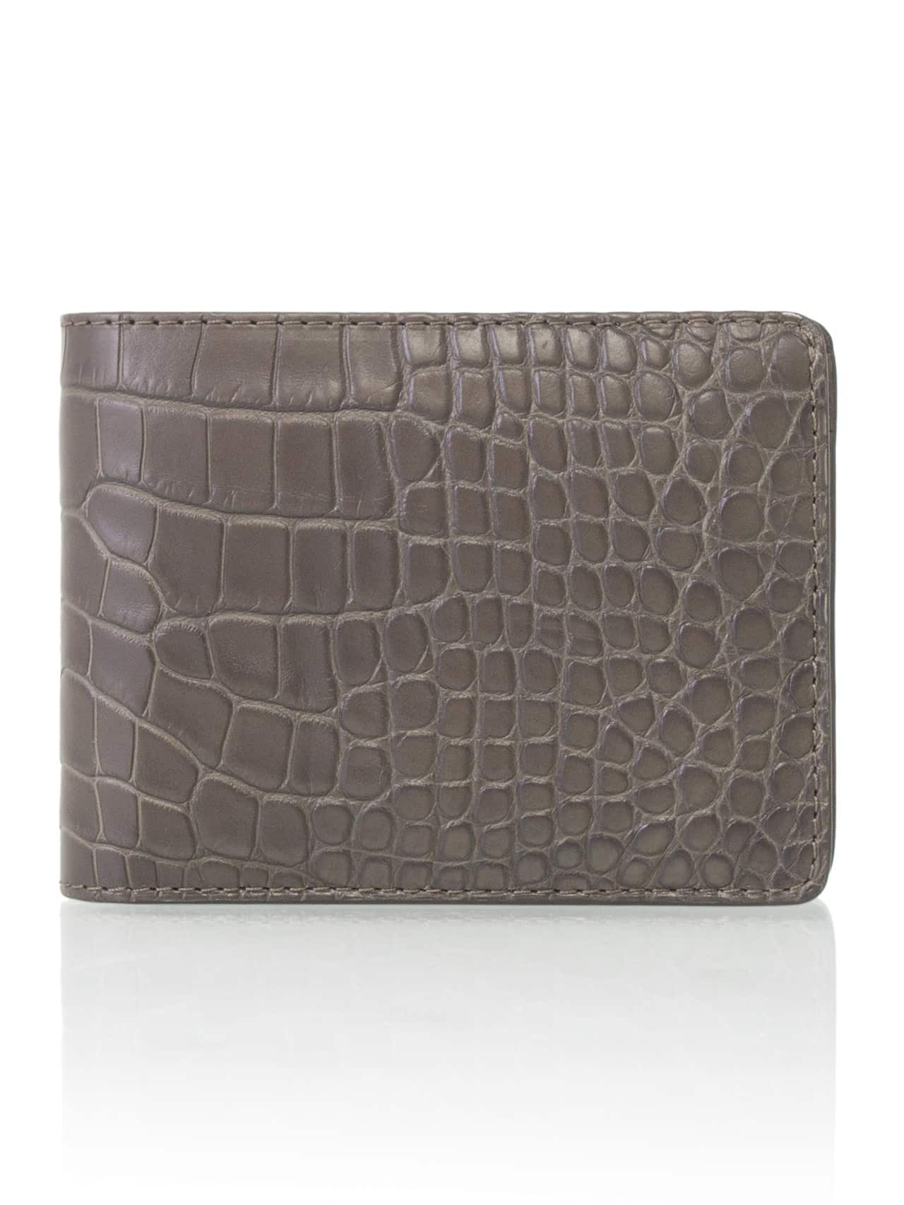 Men's Matte Alligator Vertical Wallet, the Luxury Long Wallet with  Alligator Lining