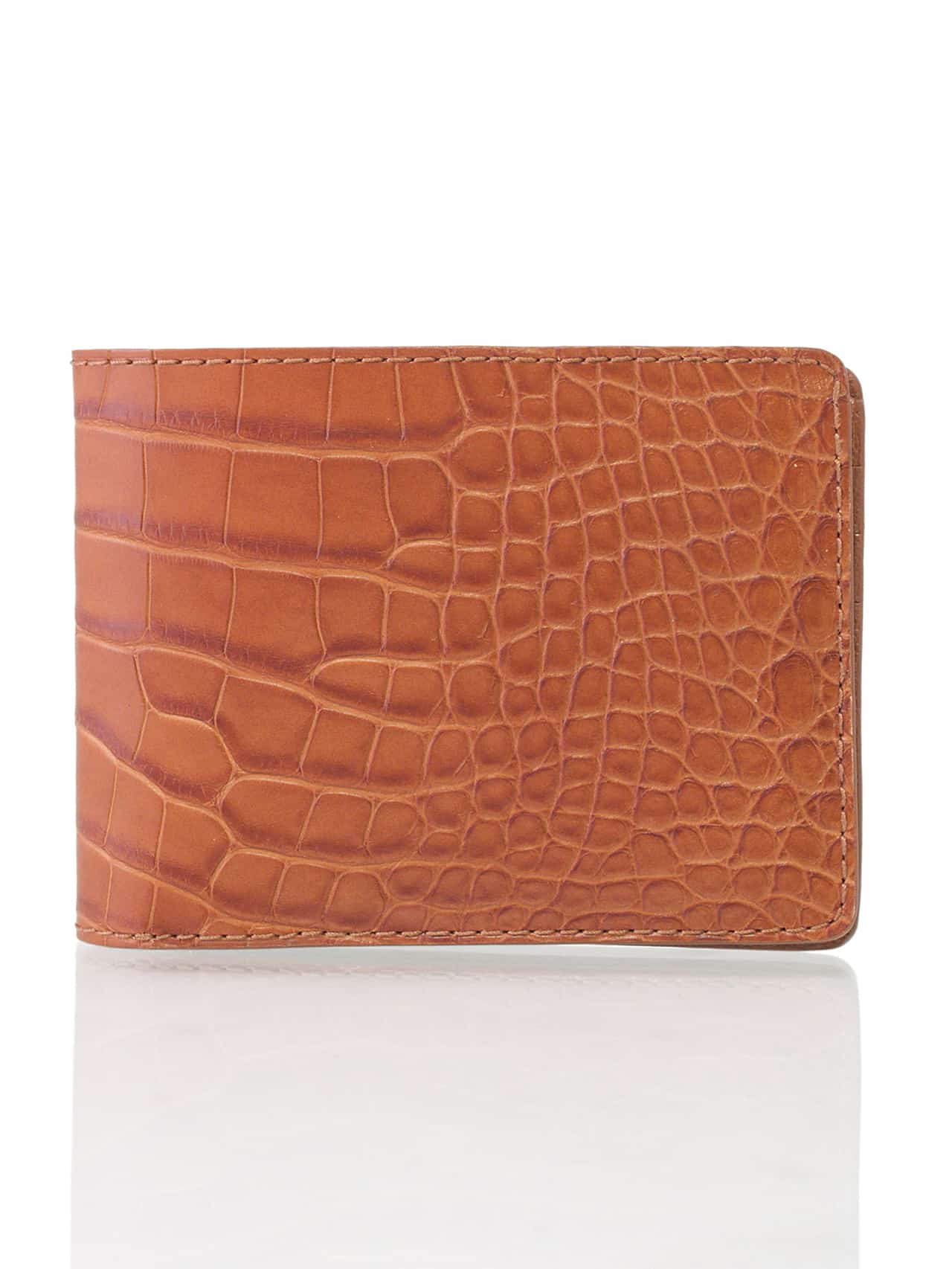 Hipster Wallet Semi matte alligator fauve - Maison Jean Rousseau