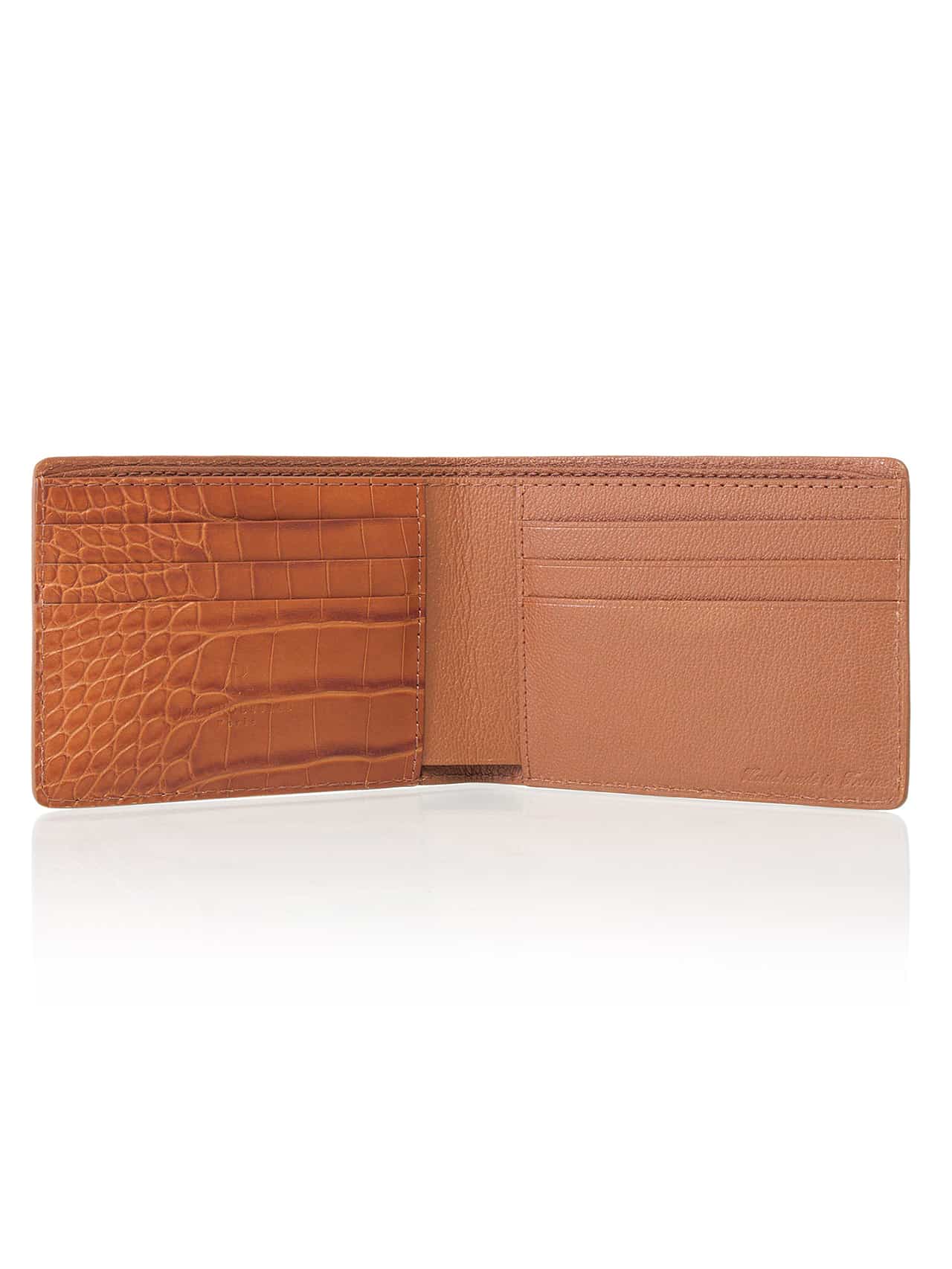 Hipster Wallet Semi matte alligator fauve - Maison Jean Rousseau