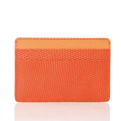 porte cartes homme orange veau