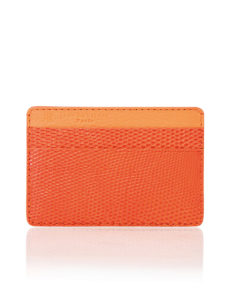 Porte-cartes "Essentiel" lézard orange