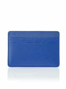 Handmade Epi money clip, Premium Navy Blue leather money clip wallet WL066