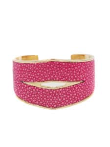 Bracelet Vénus galuchat rose