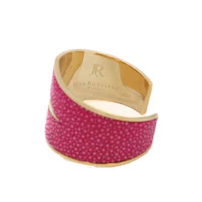 Bracelet Vénus galuchat rose