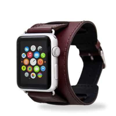 Bracelet apple watch cuir 42mm marron